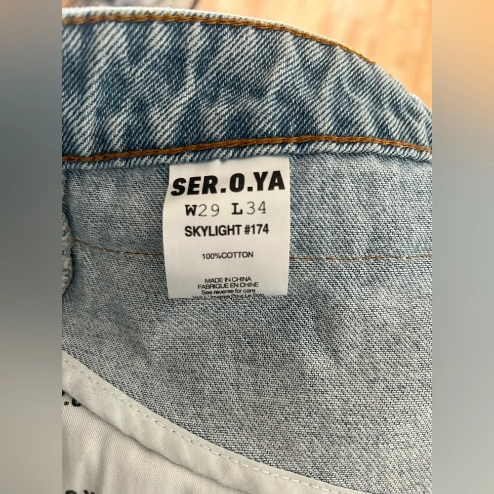 SER.O.YA Saphira Double Waistband Wide Leg Jeans in Skylight NWT - Picture 16 of 16